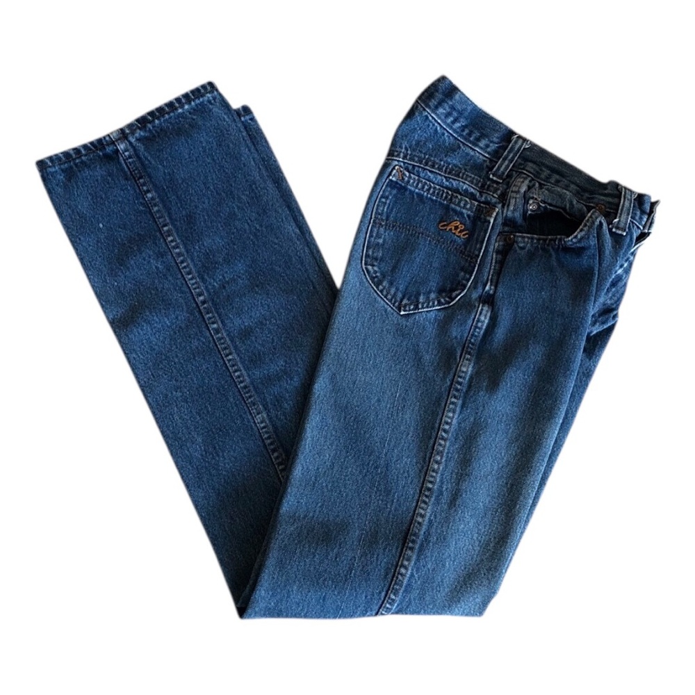 Classic Women's High-Rise Straight Jeans - Dark Blue